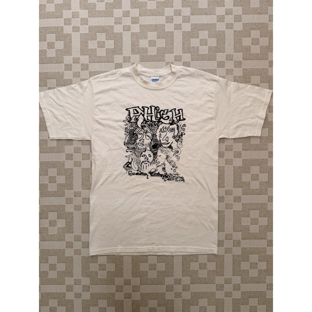 Vintage Phish 2004 Summer Tour Band Shirt Size XL Beige Color Band Tee